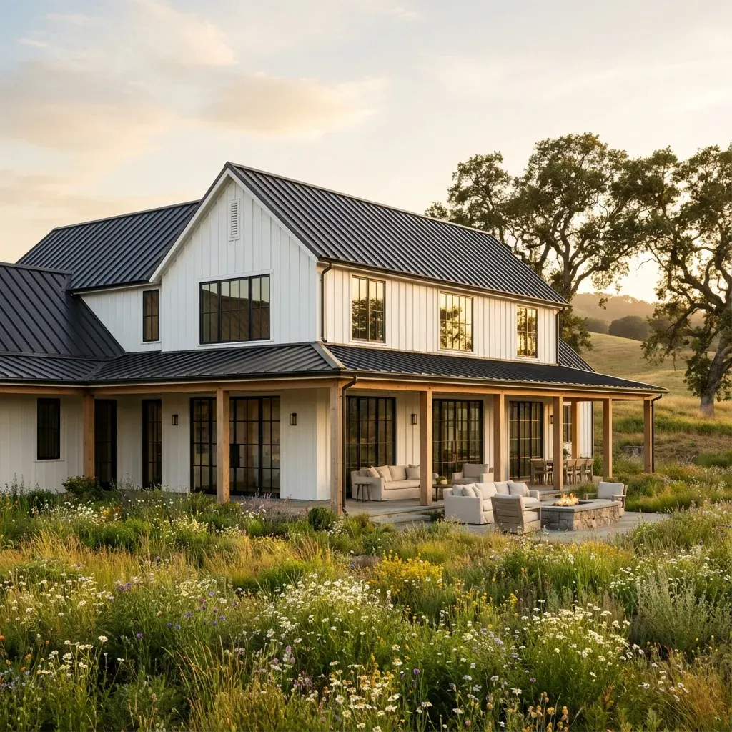 Custom farmhouse design by Daniel Allen Designs — Milton, Georgia Daniel Allen Designs contemporary farmhouse custom home in Milton, Georgia