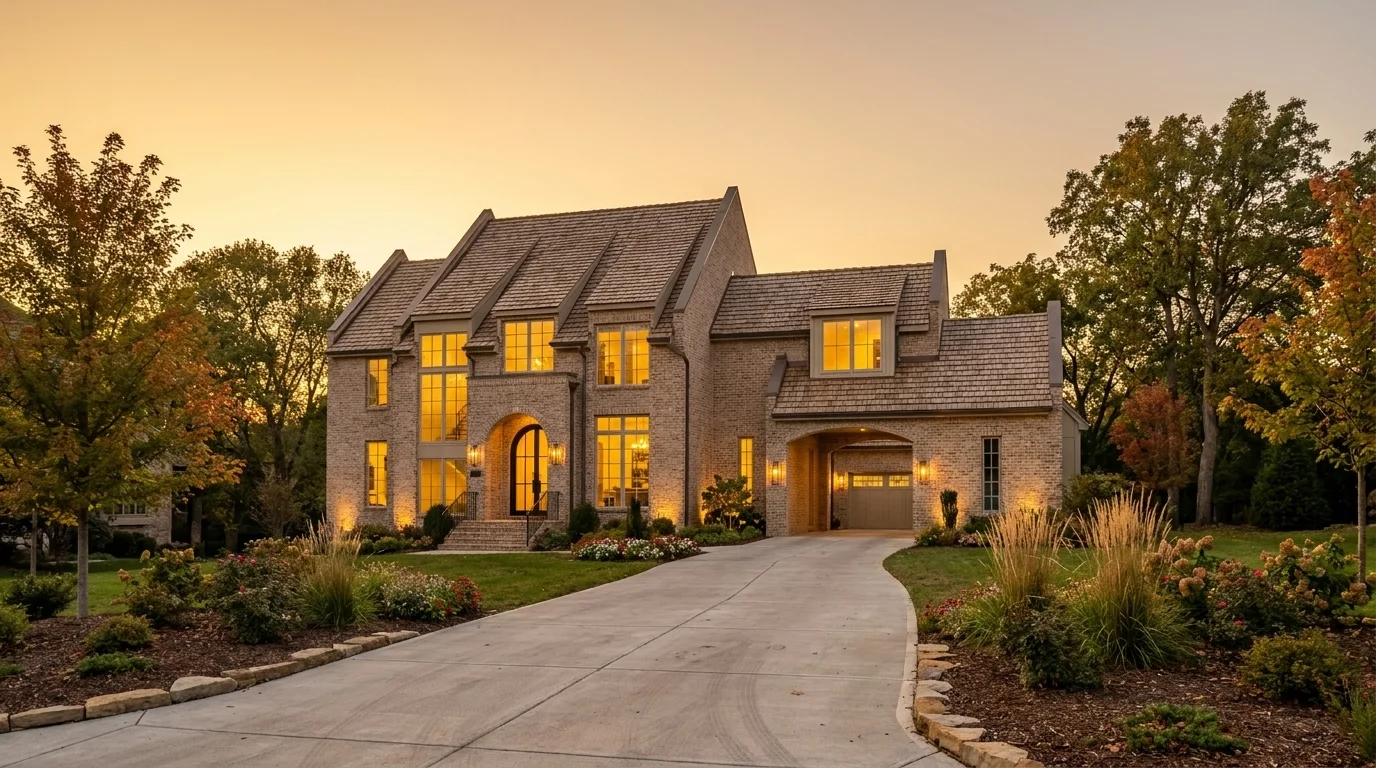 The Brookhaven Plan — modern transitional courtyard home designed by Daniel Allen Designs