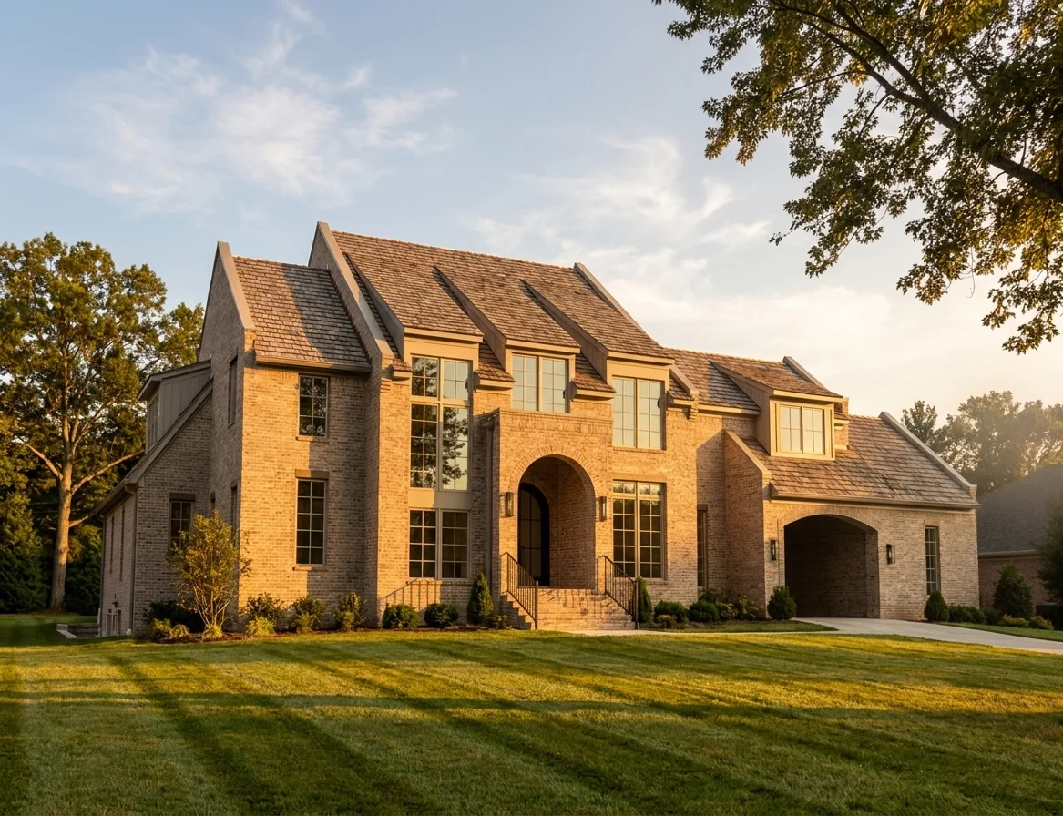 The Brookhaven Plan — Rear pool terrace and covered loggia for resort-style outdoor living