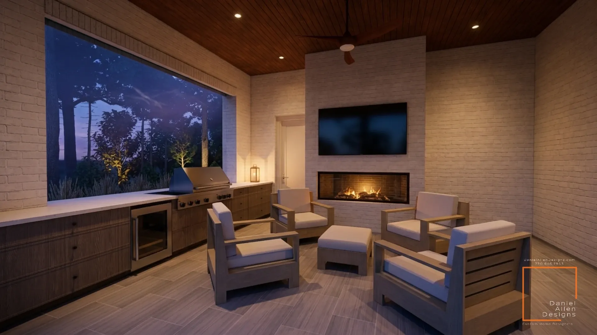 Daniel Allen Designs custom home floor plan — basement level — The Buckhead in Buckhead, Georgia
